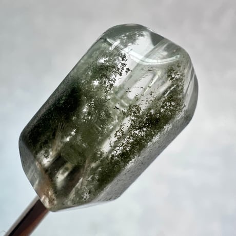 【ガネッシュヒマール産】天然ヒマラヤ水晶"手磨き加工"スクエアビーズ⑮/Ganesh Himal  Himalayan Quartz Square Beads
