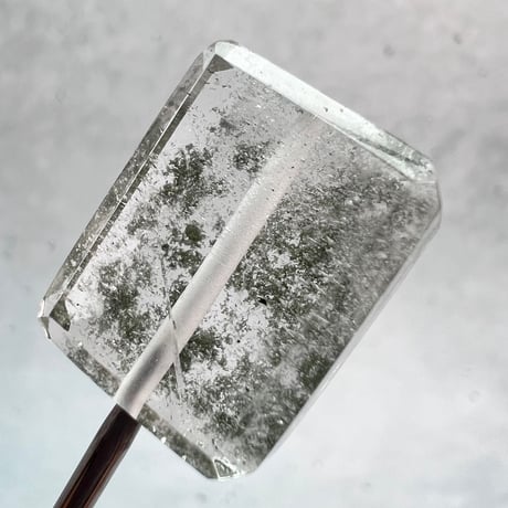 【ガネッシュヒマール産】天然ヒマラヤ水晶"手磨き加工"スクエアビーズ⑫/Ganesh Himal  Himalayan Quartz Square Beads