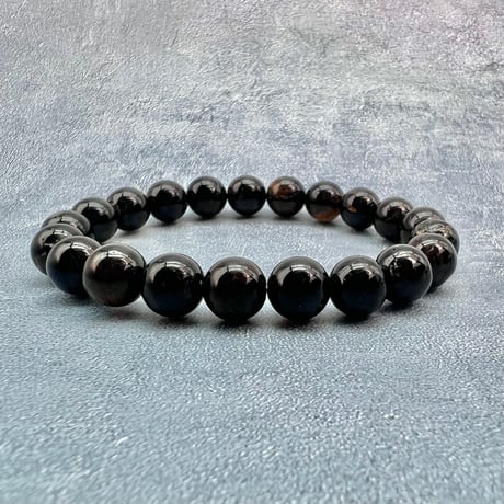 ネパール産🇳🇵【ヒマラヤドラバイトトルマリン】ブレスレット9mm内径15.5cm/Nepal Himalayan dravite tourmaline Bracelet
