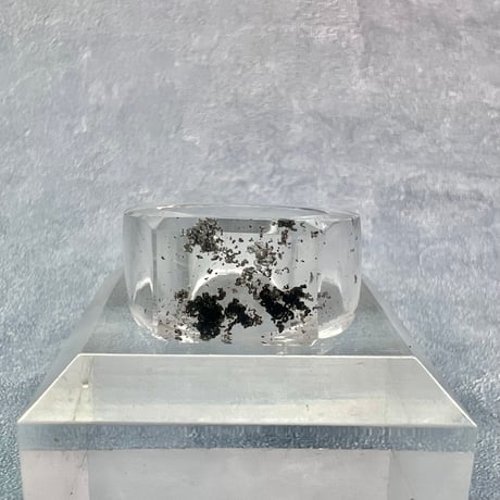 【ガネッシュヒマール産】天然ヒマラヤ水晶リング(17号)/Ganesh Himal Himalayan Solid Quartz Ring