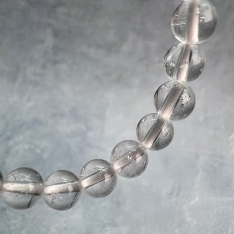 【ガネッシュヒマール産】天然ヒマラヤ水晶ブレスレット6mm内径17cm/Ganesh Himal Himalayan Quartz Bracelet