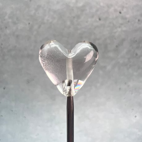 【ガネッシュヒマール産】天然ヒマラヤ水晶"手磨き加工"ハートビーズ②/Ganesh Himal Himalayan Quartz Heart Beads