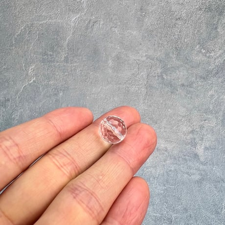 【ガネッシュヒマール産】天然ヒマラヤ水晶"手磨き加工"ミラーカット/Ganesh Himal  Himalayan Quartz Mirror Cut Beads