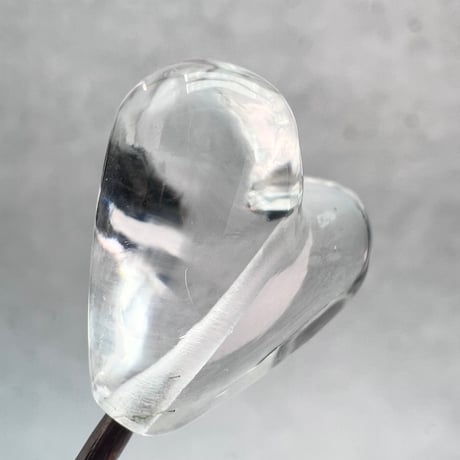 【ガネッシュヒマール産】天然ヒマラヤ水晶"手磨き加工"ハートビーズ③/Ganesh Himal Himalayan Quartz Heart Beads