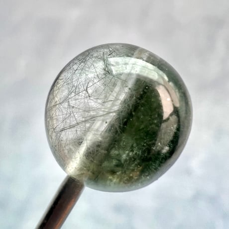 【ガネッシュヒマール産】クローライト&アクチノライトイン天然ヒマラヤ水晶ビーズ①/Ganesh Himal Chlorite&Actinolite in Himalayan Quartz beads