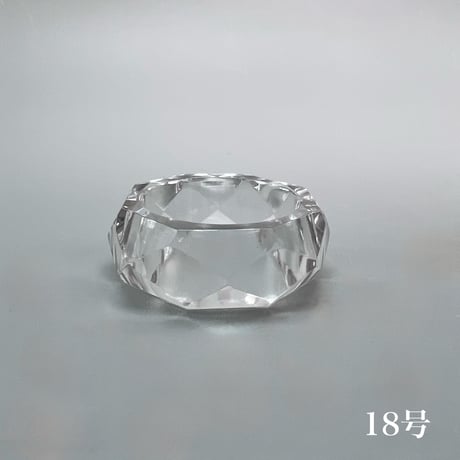 【ガネッシュヒマール産】天然ヒマラヤ水晶ファセットリング(16号〜19.5号) /Ganesh Himal Himalayan Quartz Facet Ring