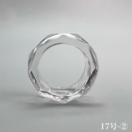 【ガネッシュヒマール産】天然ヒマラヤ水晶ファセットリング(16号〜19.5号) /Ganesh Himal Himalayan Quartz Facet Ring