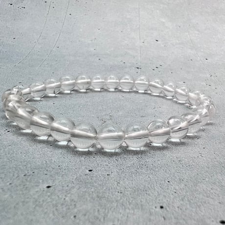 【ハイクオリティー】ガネッシュヒマール産天然ヒマラヤ水晶ブレスレット6mm内径15cm/High Quality Ganesh Himal Himalayan Quartz Bracelet
