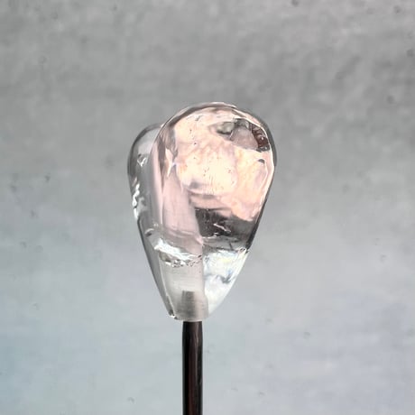 【ガネッシュヒマール産】天然ヒマラヤ水晶"手磨き加工"ハートビーズ⑤/Ganesh Himal Himalayan Quartz Heart Beads