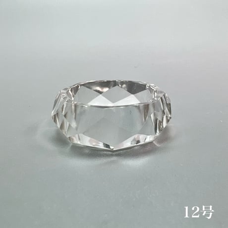 【ガネッシュヒマール産】天然ヒマラヤ水晶ファセットリング(12号〜15.5号) /Ganesh Himal Himalayan Quartz Facet Ring