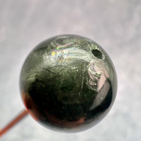 【ガネッシュヒマール産】クローライト&アクチノライトイン天然ヒマラヤ水晶ビーズ⑦/Ganesh Himal Chlorite&Actinorite in Himalayan Quartz beads