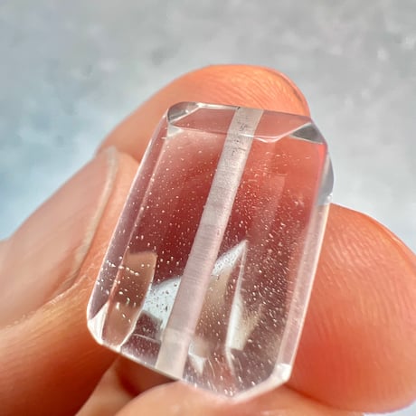 【ガネッシュヒマール産】天然ヒマラヤ水晶"手磨き加工"スクエアビーズ④/Ganesh Himal  Himalayan Quartz Square Beads