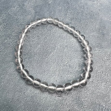 【ガネッシュヒマール産】天然ヒマラヤ水晶ブレスレット6mm内径18cm/Ganesh Himal Himalayan Quartz Bracelet