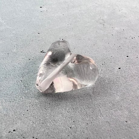 【ガネッシュヒマール産】天然ヒマラヤ水晶"手磨き加工"ハートビーズ⑤/Ganesh Himal Himalayan Quartz Heart Beads