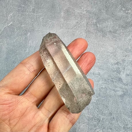 【ガネッシュヒマール産】クローライト イン ヒマラヤ水晶/GaneshHimal Chlorite&Albite in Himalayan Quartz