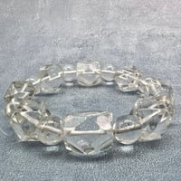 【カイラス産】"手磨き"天然ヒマラヤ水晶デザインブレスレット/Kailash Himalayan Quartz Design Bracelet