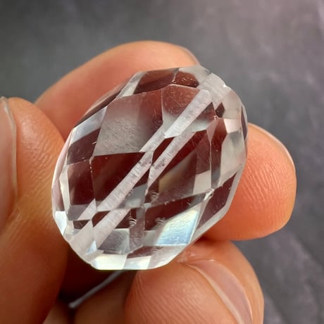 【カイラス産】天然ヒマラヤ水晶多面カットビーズ⑦/Kailash Himalayan Quartz Multi Cut Beads