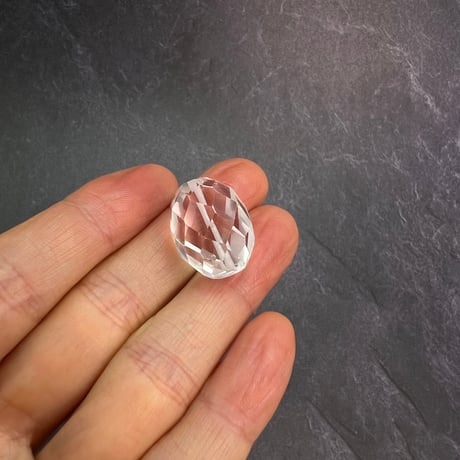 【カイラス産】天然ヒマラヤ水晶多面カットビーズ⑦/Kailash Himalayan Quartz Multi Cut Beads