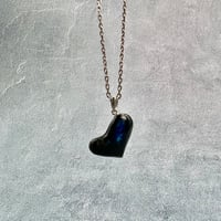 フィンランド産【スペクトロライト】ハートペンダントトップ②/Finland【Spectrolite】Heart Pendant Top