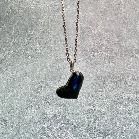フィンランド産【スペクトロライト】ハートペンダントトップ②/Finland【Spectrolite】Heart Pendant Top