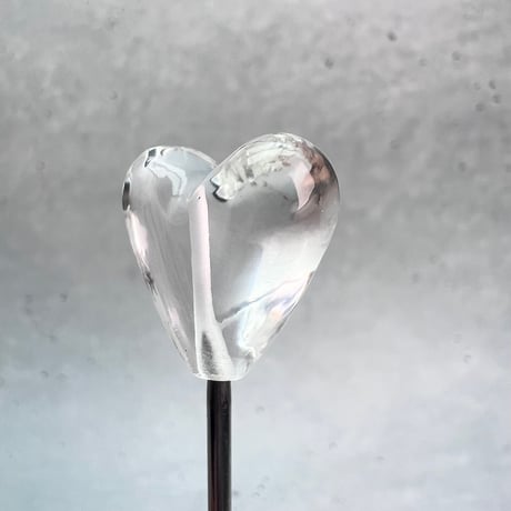 【ガネッシュヒマール産】天然ヒマラヤ水晶"手磨き加工"ハートビーズ③/Ganesh Himal Himalayan Quartz Heart Beads
