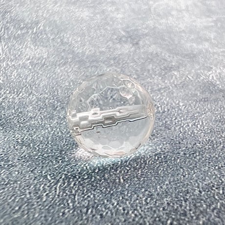 【ガネッシュヒマール産】天然ヒマラヤ水晶"手磨き加工"ミラーカット/Ganesh Himal  Himalayan Quartz Mirror Cut Beads