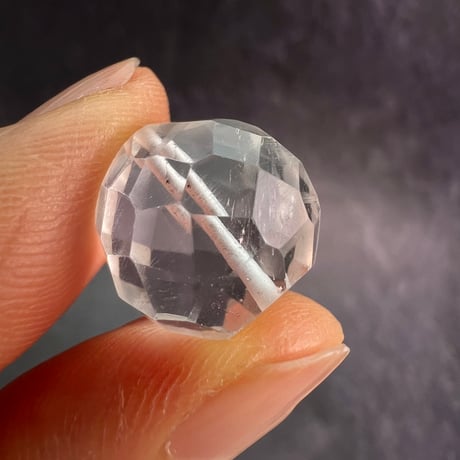 【カイラス産】天然ヒマラヤ水晶多面カットラウンドビーズ②/Kailash Himalayan Quartz Multi Cut Round Beads