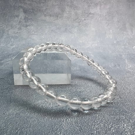 【ガネッシュヒマール産】天然ヒマラヤ水晶ブレスレット6mm内径17cm/Ganesh Himal Himalayan Quartz Bracelet