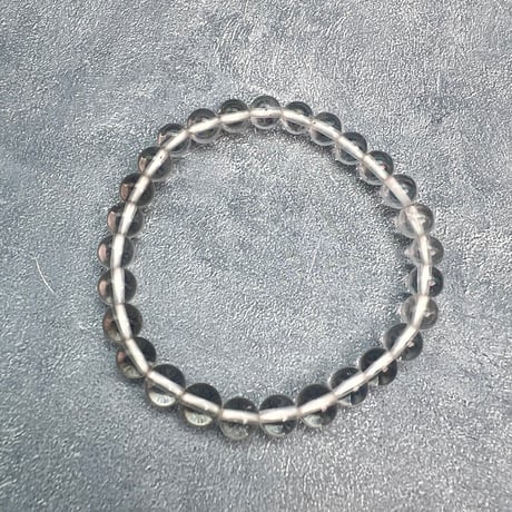 【カイラス産】"手磨き加工"天然ヒマラヤ水晶ブレスレット6mm内径15cm/Kailash Himalayan Quartz Bracelet