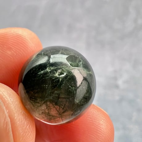 【ガネッシュヒマール産】クローライト&アクチノライトイン天然ヒマラヤ水晶ビーズ⑦/Ganesh Himal Chlorite&Actinorite in Himalayan Quartz beads