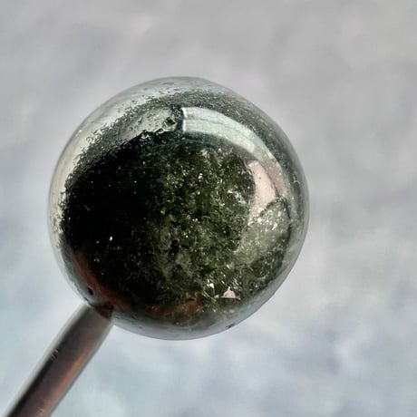 【ガネッシュヒマール産】クローライト&アクチノライトイン天然ヒマラヤ水晶ビーズ①/Ganesh Himal Chlorite&Actinolite in Himalayan Quartz beads