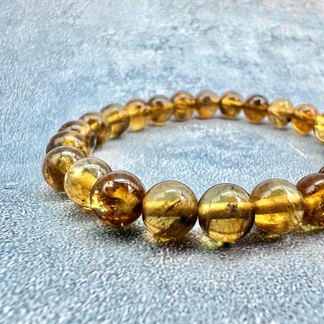 ネパール産🇳🇵【ハニートルマリン】ブレスレット7mm内径15②/Nepal HoneyTourmaline Bracelet