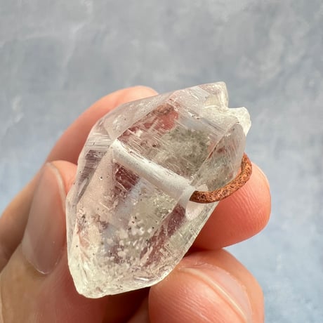 【カイラス産】天然ヒマラヤ水晶革紐付きペンダント⑥/Kailash Himalayan Quartz Pendant