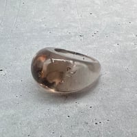 【ガウリシャンカール産】天然ヒマラヤスモーキークォーツ リング(14号)/GauriShankar Solid Smoky Quartz Ring
