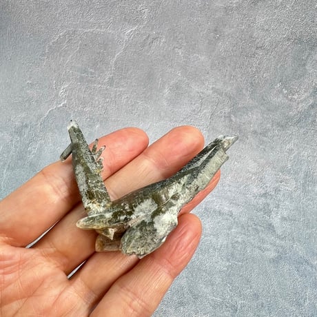【ガネッシュヒマール産】クローライト&アクチノライトイン天然ヒマラヤ水晶/Ganesh Himal Chlorite&Actinorite in Himalayan Quartz