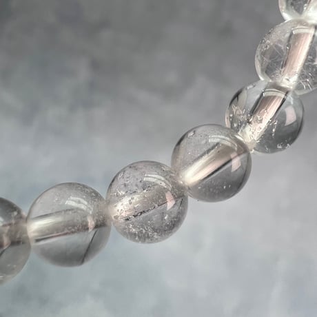 【ガネッシュヒマール産】天然ヒマラヤ水晶ブレスレット6mm内径18cm/Ganesh Himal Himalayan Quartz Bracelet