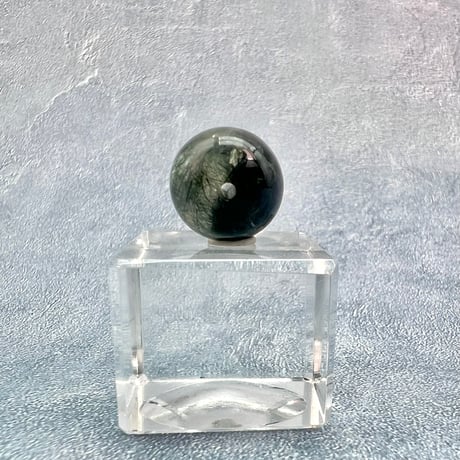 【ガネッシュヒマール産】クローライトイン天然ヒマラヤ水晶ビーズ⑤/Ganesh Himal Chlorite&Actinorite in Himalayan Quartz beads