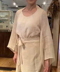 UVカット 袖付ストール　ヘンプ麻100％
