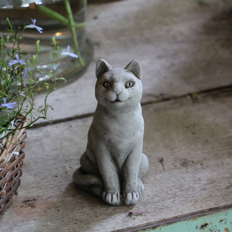 ワンダーデコール　ミディコレクション　猫 ワンダーデコール】 SM28 / SMALL SITTING CAT（座っている猫） | ロ