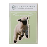 「Valais Blacknose Sheep」ステッカー仔羊 跳ねる