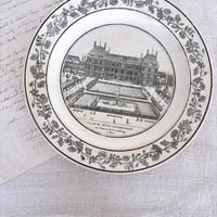 フランス　クレイユ製飾り皿　軟陶器　Chateau Du Luxembourg