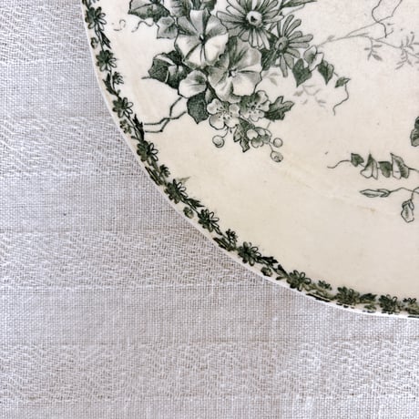 フランスアンティーク　HB＆Cie Choisy le roi製　デザート皿　Moscouシリーズ