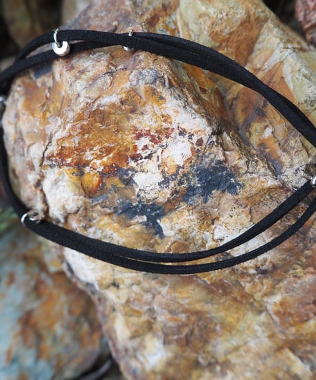 61100 Double Suede Choker(silver or gold)