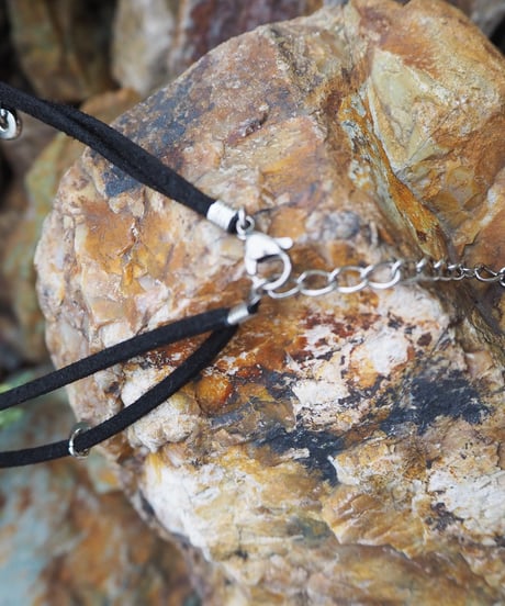 61100 Double Suede Choker(silver or gold)