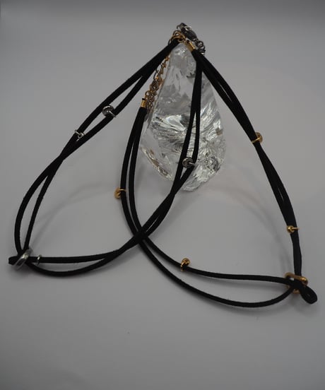 61100 Double Suede Choker(silver or gold)