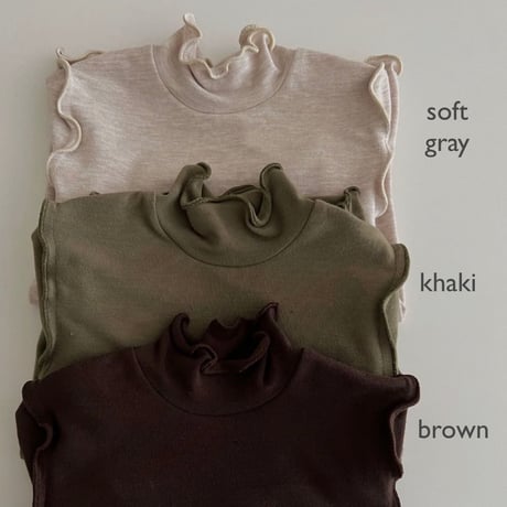 【order】Ruffle High Neck Top(80-130)