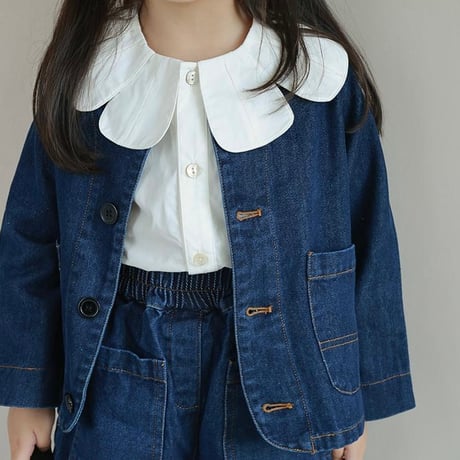 【order】 3-Piece Denim & Blouse Set(95-130)