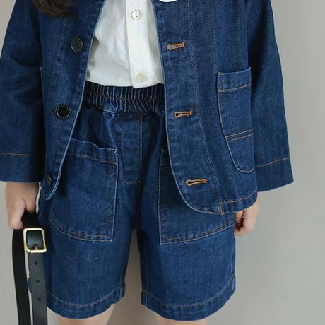 【order】 3-Piece Denim & Blouse Set(95-130)