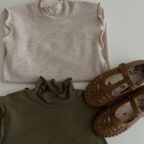 【order】Ruffle High Neck Top(80-130)