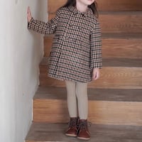 【order】Plaid Double-Breasted Coat (95-130)